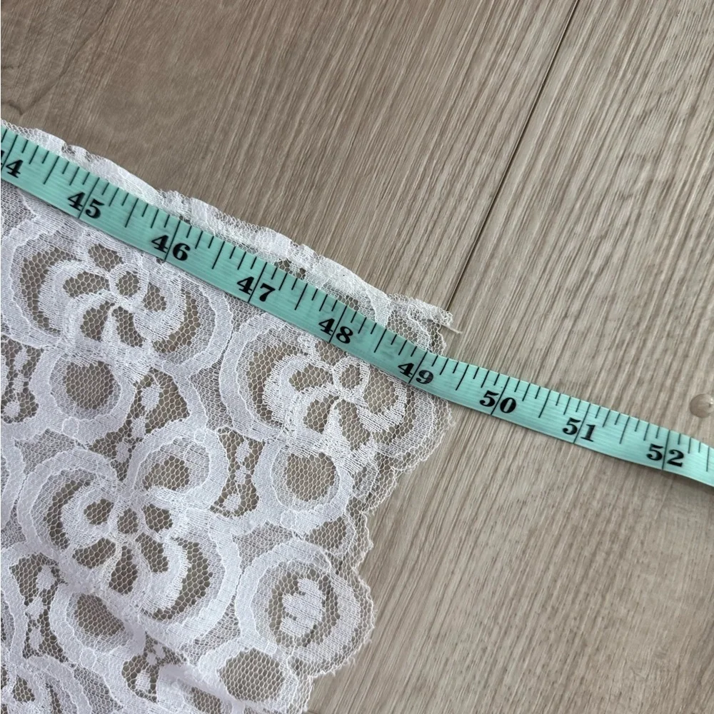 White lace overlay